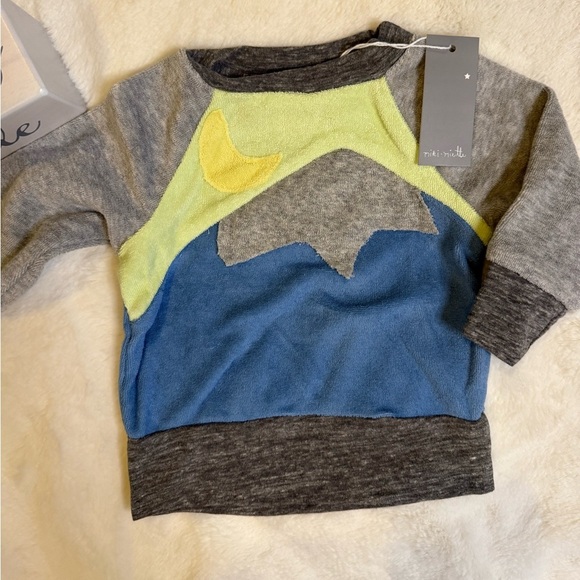 NWT Miki Miette Terry Cloth Sweatshirt - Picture 2 of 3